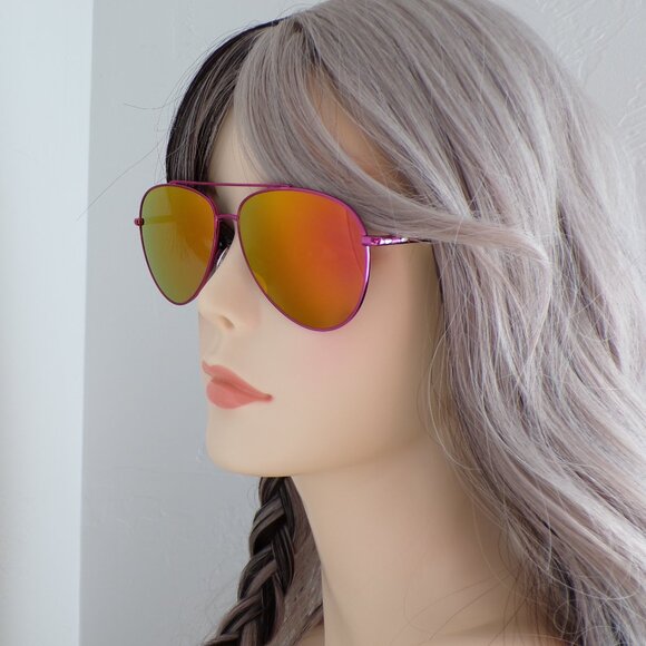 Isabel Marant Colorful Gradient Mirror Aviator Shades, Bright Metallic IM0011 - Picture 12 of 16
